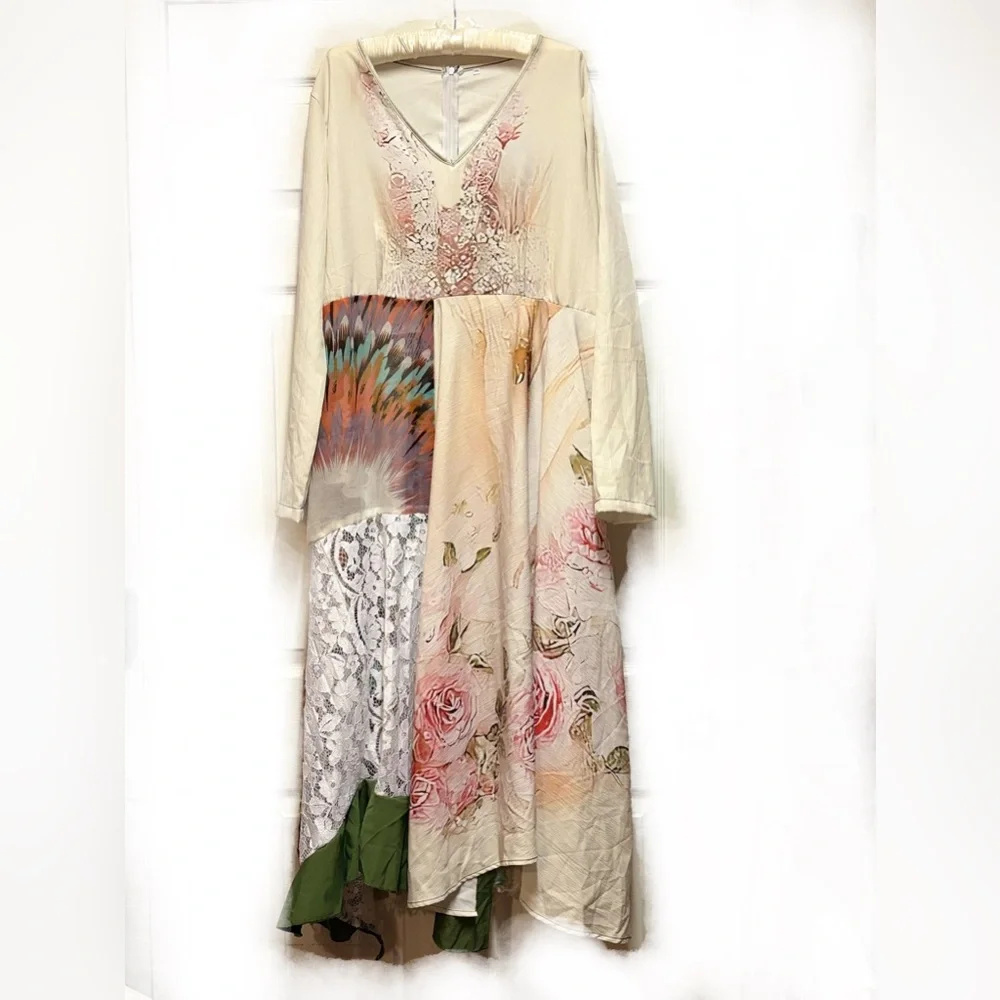 Multicolor Patchwork Dress - Picture 2 of 6